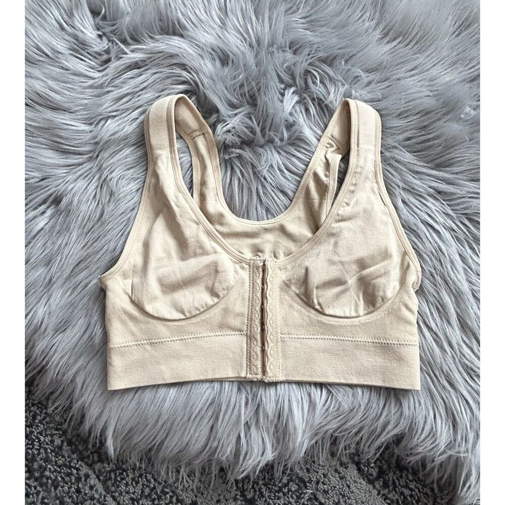 Collections Etc Womens Seamless Easy-To-Close Front Hook Comfort Bra‎ Size Large